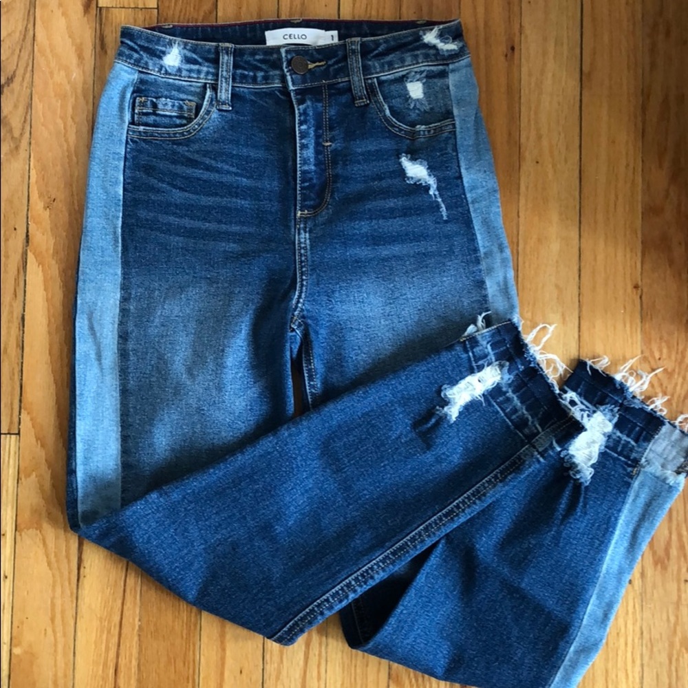 Cello dark jeans with side detail